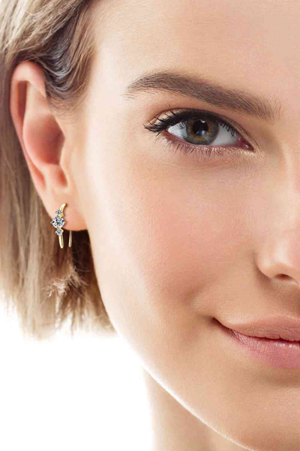 Moissanite 925 Sterling Silver Earrings - Fit & Fab Essentials