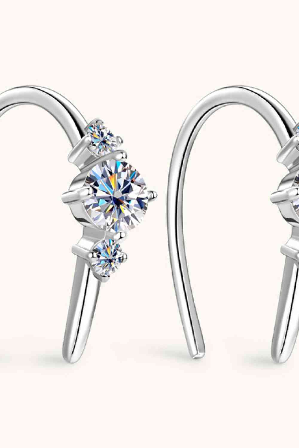 Moissanite 925 Sterling Silver Earrings - Fit & Fab Essentials