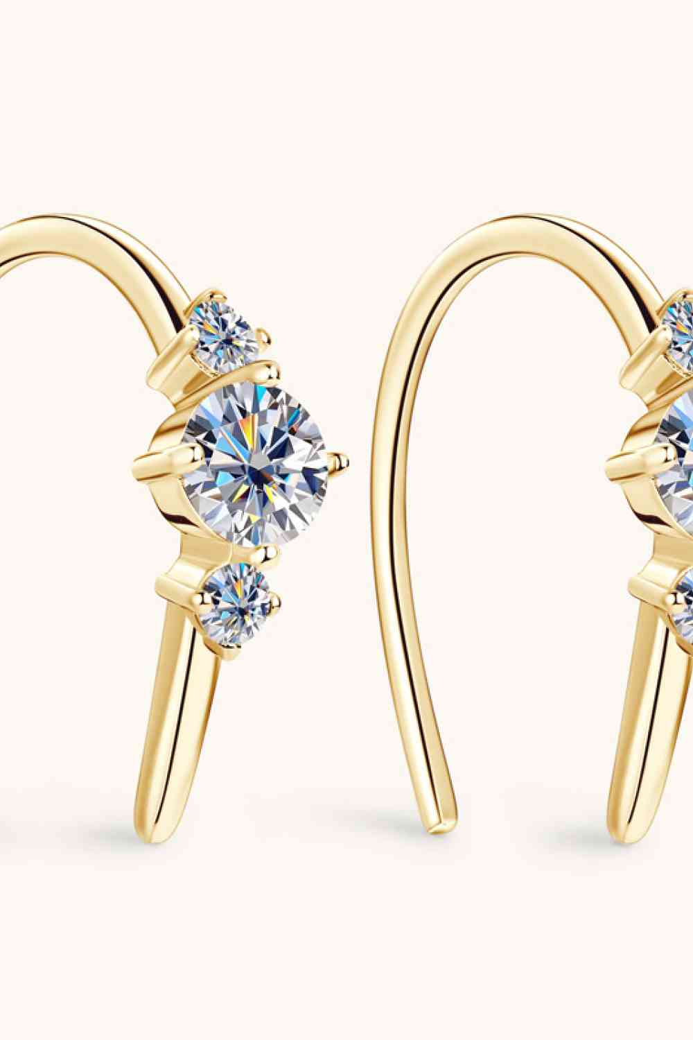 Moissanite 925 Sterling Silver Earrings - Fit & Fab Essentials