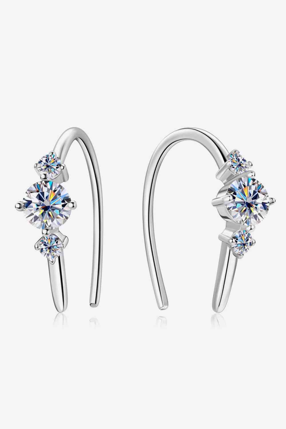 Moissanite 925 Sterling Silver Earrings - Fit & Fab Essentials