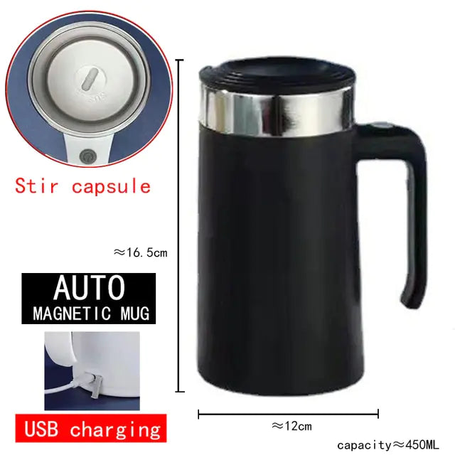 Stir-Magic™ Self-Stirring Magnetic Mug