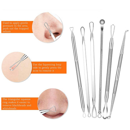 15Pcs  Stainless Steel Blackhead Remover Pimple Popper Tools Kit with Metal Case_7