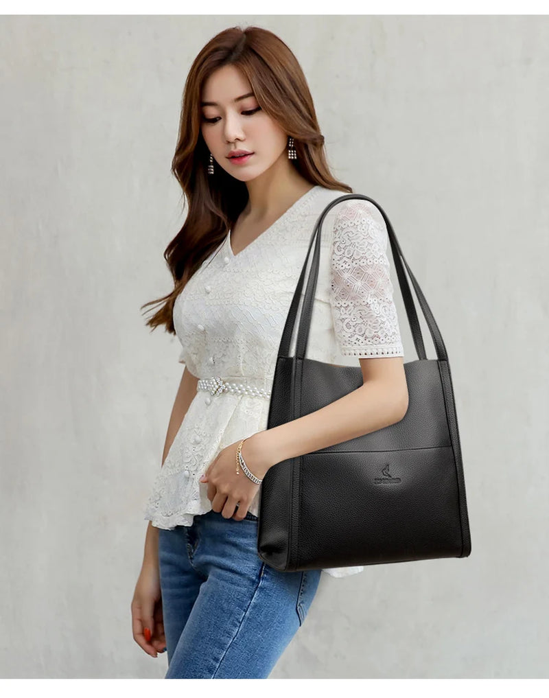 Luxury Designer Women'S Tote Bucket Handbag 2023 New Trend Women'S Soft Leather Shoulder Bag Women'S Simple Large Handbag