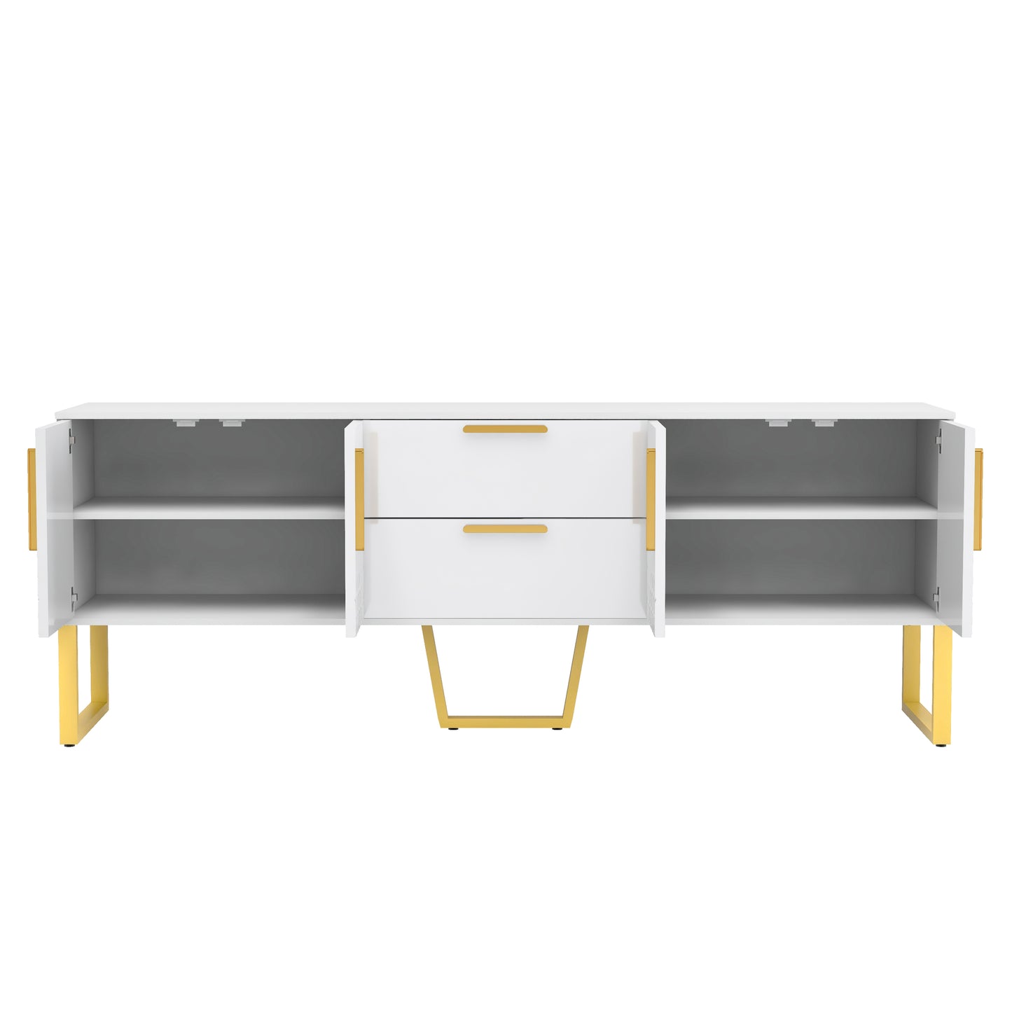 EleganceMax TV Console: Luxe Storage Hub for Modern Living Rooms