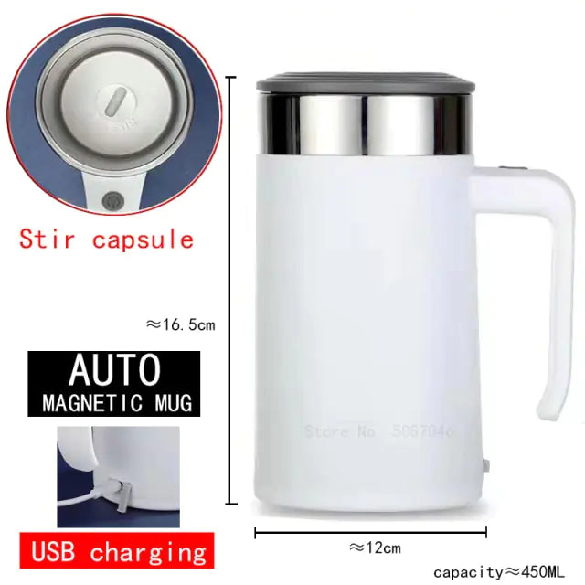 Stir-Magic™ Self-Stirring Magnetic Mug