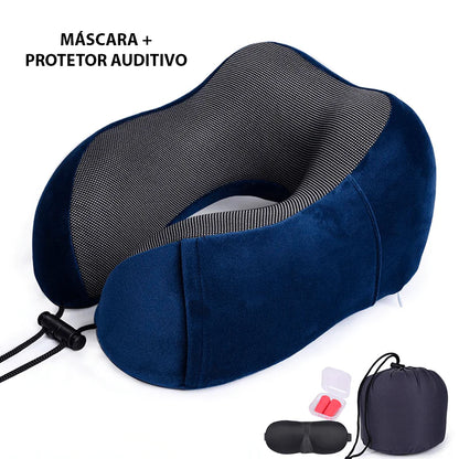 Orthopedic Neck Massaging Pillow For Travel With Eye Mask And Ear Protector