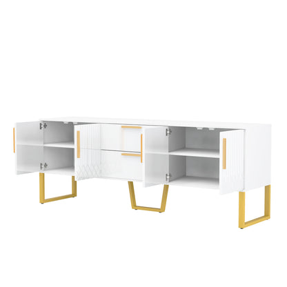 EleganceMax TV Console: Luxe Storage Hub for Modern Living Rooms