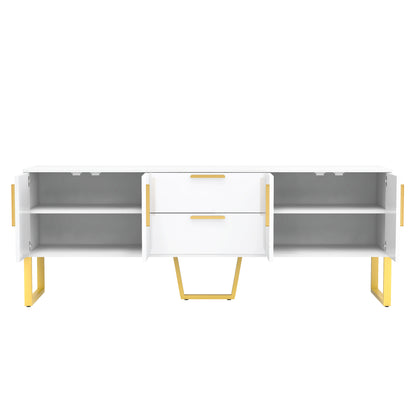 EleganceMax TV Console: Luxe Storage Hub for Modern Living Rooms