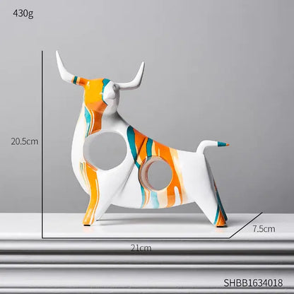 Modern Art Graffiti Cow Figurines