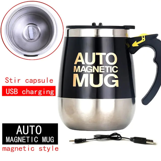 Stir-Magic™ Self-Stirring Magnetic Mug