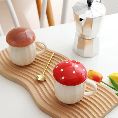 Mushroom Magic™ Ceramic Coffee Mug - your whimsical companion for delightful sips! 🍄
