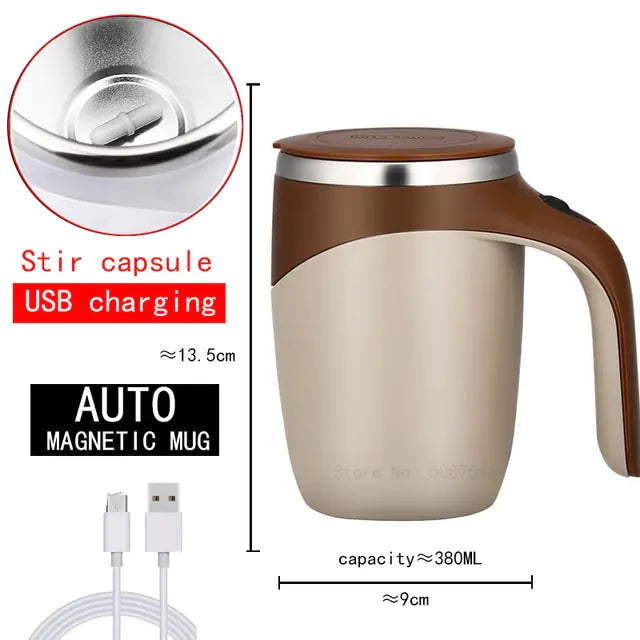 Stir-Magic™ Self-Stirring Magnetic Mug