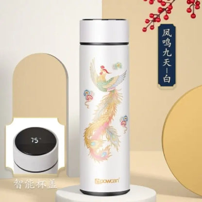 Chinese Style Smart Thermo Flask with Temperature Display - 500ML Vacuum Insulated Mug