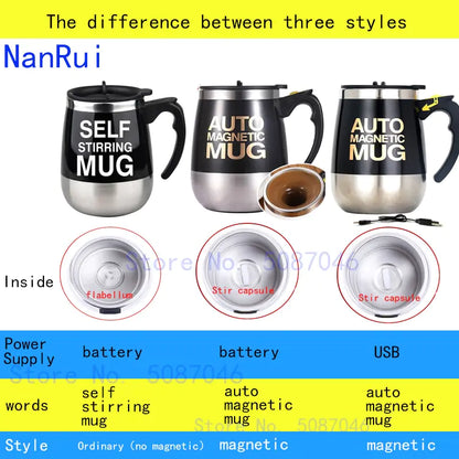 Stir-Magic™ Self-Stirring Magnetic Mug