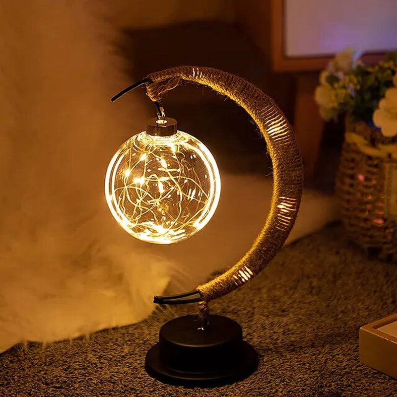 Lunar Glow: LED Moon Night Lamp with Stand for Dreamy Nights - Fit & Fab Essentials