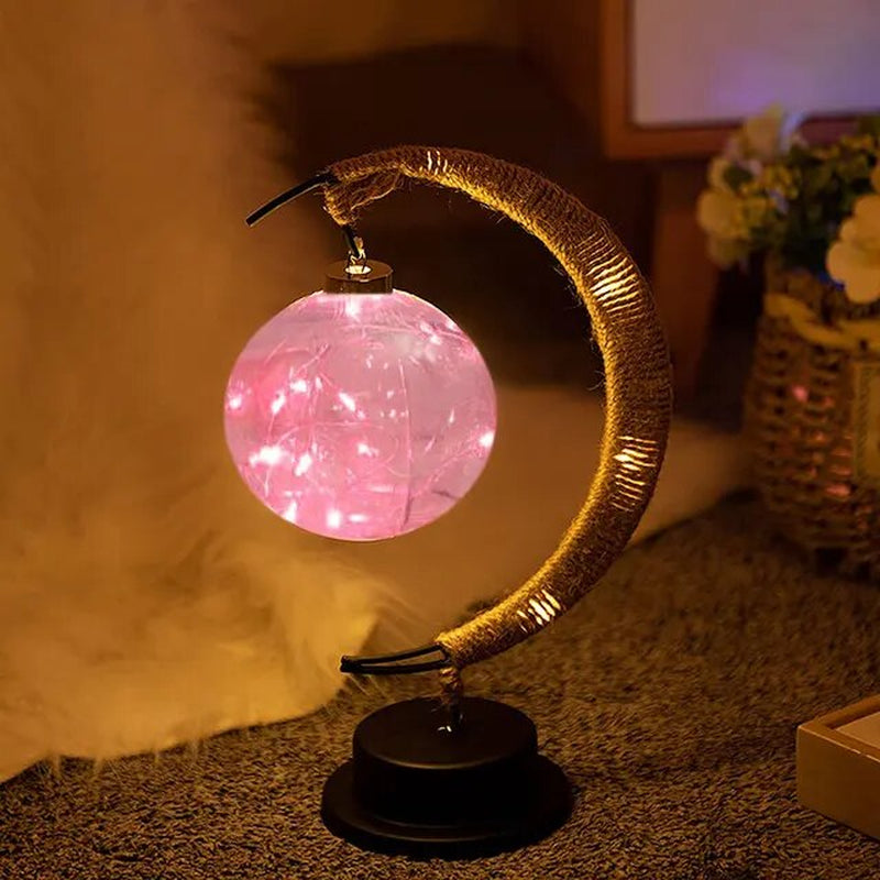 Lunar Glow: LED Moon Night Lamp with Stand for Dreamy Nights - Fit & Fab Essentials