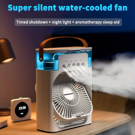 HydroBreeze: Portable Air Cooler & Humidifier with 3-Speed Adjustment - Fit & Fab Essentials