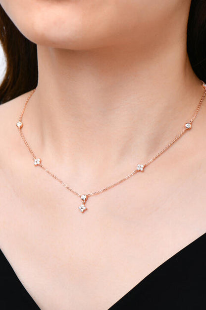 Moissanite 925 Sterling Silver Necklace - Fit & Fab Essentials