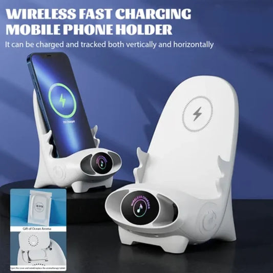 Mini Chair Wireless Fast Charger Multifunctional Phone Holder V8 Wireless Fast Charging Charger Stand Holder Desktop Station - Fit & Fab Essentials