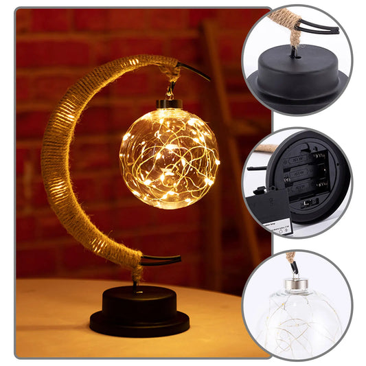 Lunar Glow: LED Moon Night Lamp with Stand for Dreamy Nights - Fit & Fab Essentials