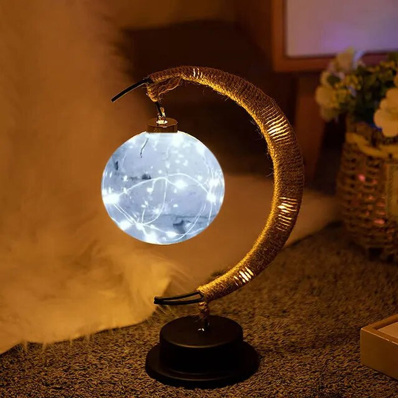 Lunar Glow: LED Moon Night Lamp with Stand for Dreamy Nights - Fit & Fab Essentials